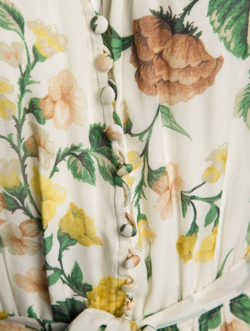 Zimmermann Floral Print Mock Neck Romper