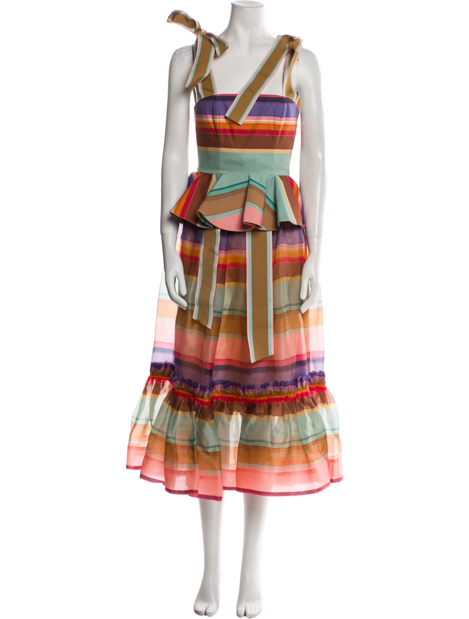 Zimmermann Striped Ruffle Embellishment Skirt Set w/ Tags