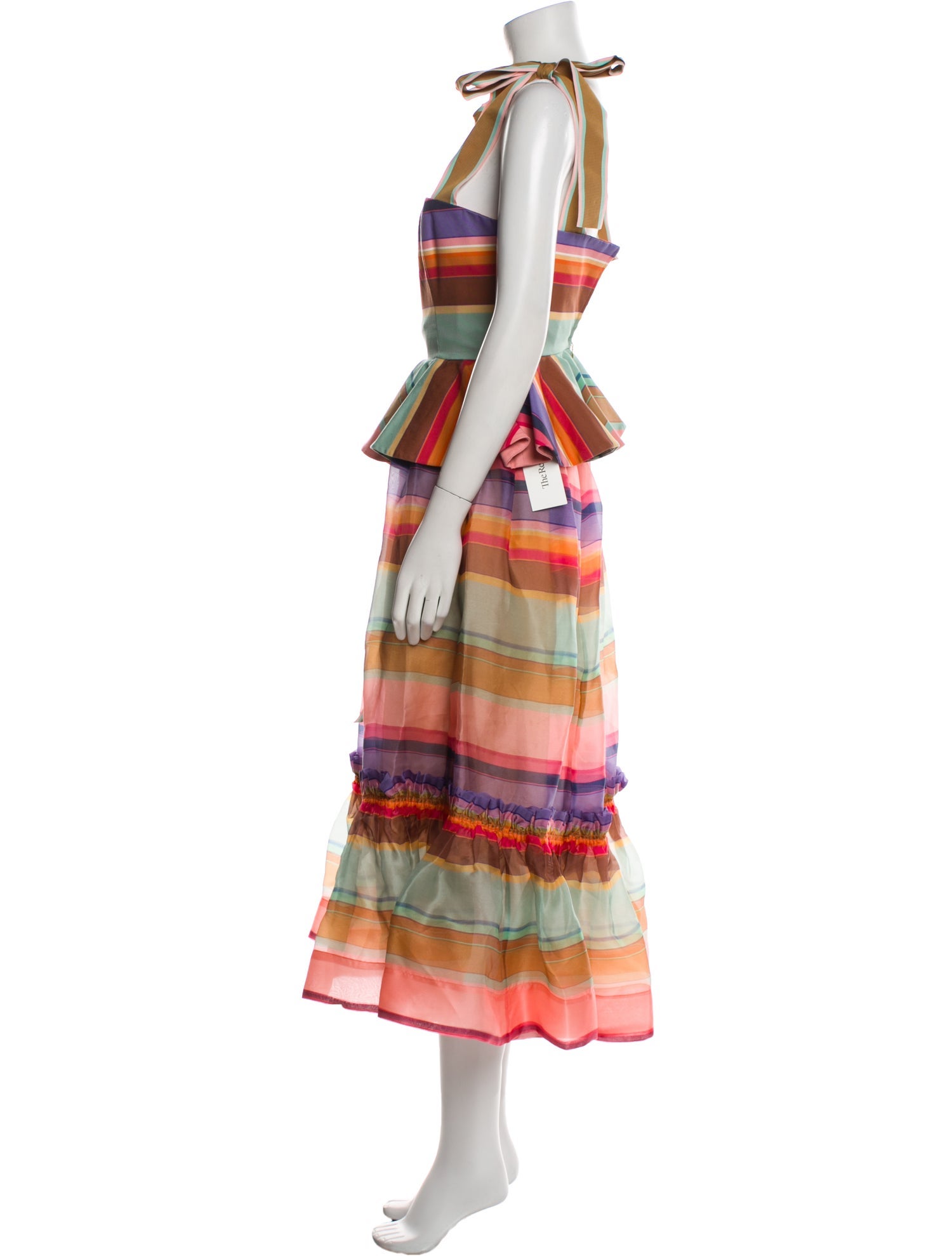 Zimmermann Striped Ruffle Embellishment Skirt Set w/ Tags