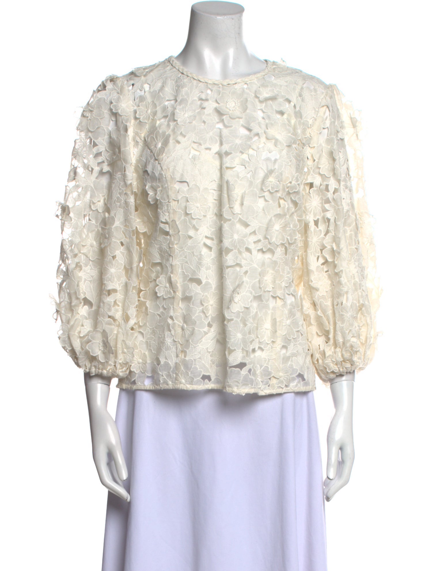 Zimmermann Linen Lace Pattern Blouse w/ Tags