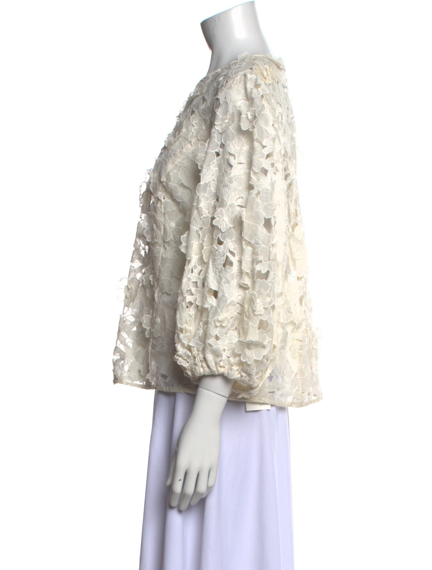 Zimmermann Linen Lace Pattern Blouse w/ Tags