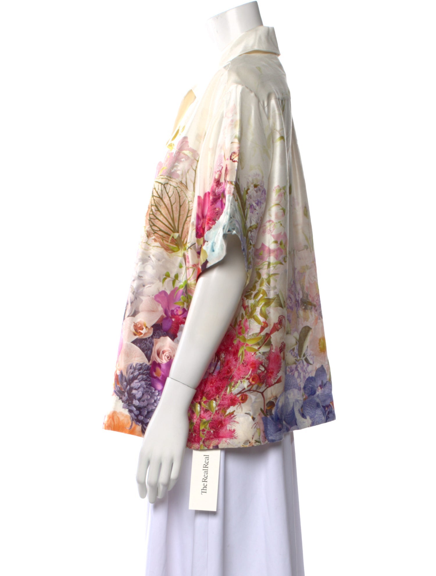 Zimmermann Silk Floral Print Button-Up Top