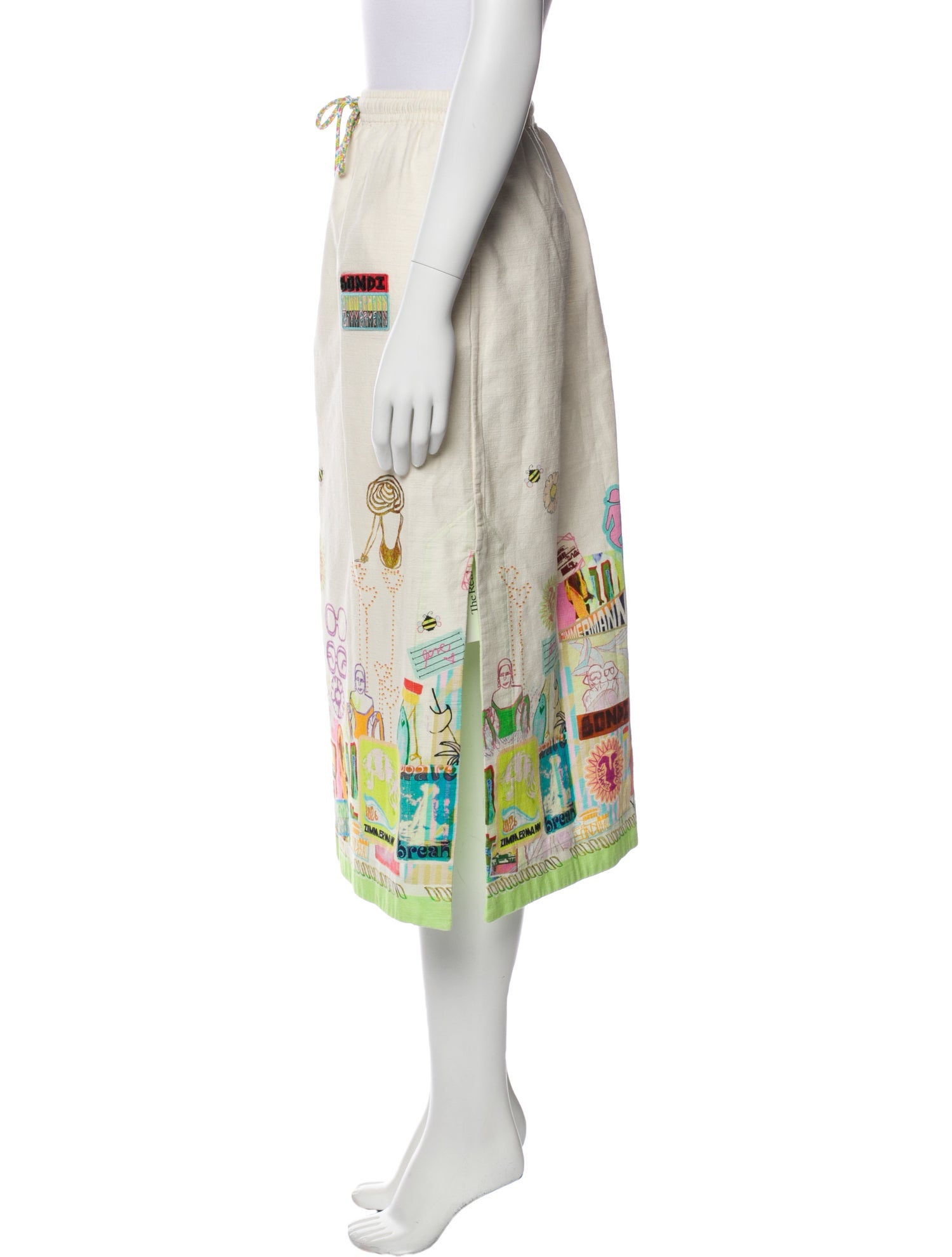 Zimmermann Printed Midi Length Skirt