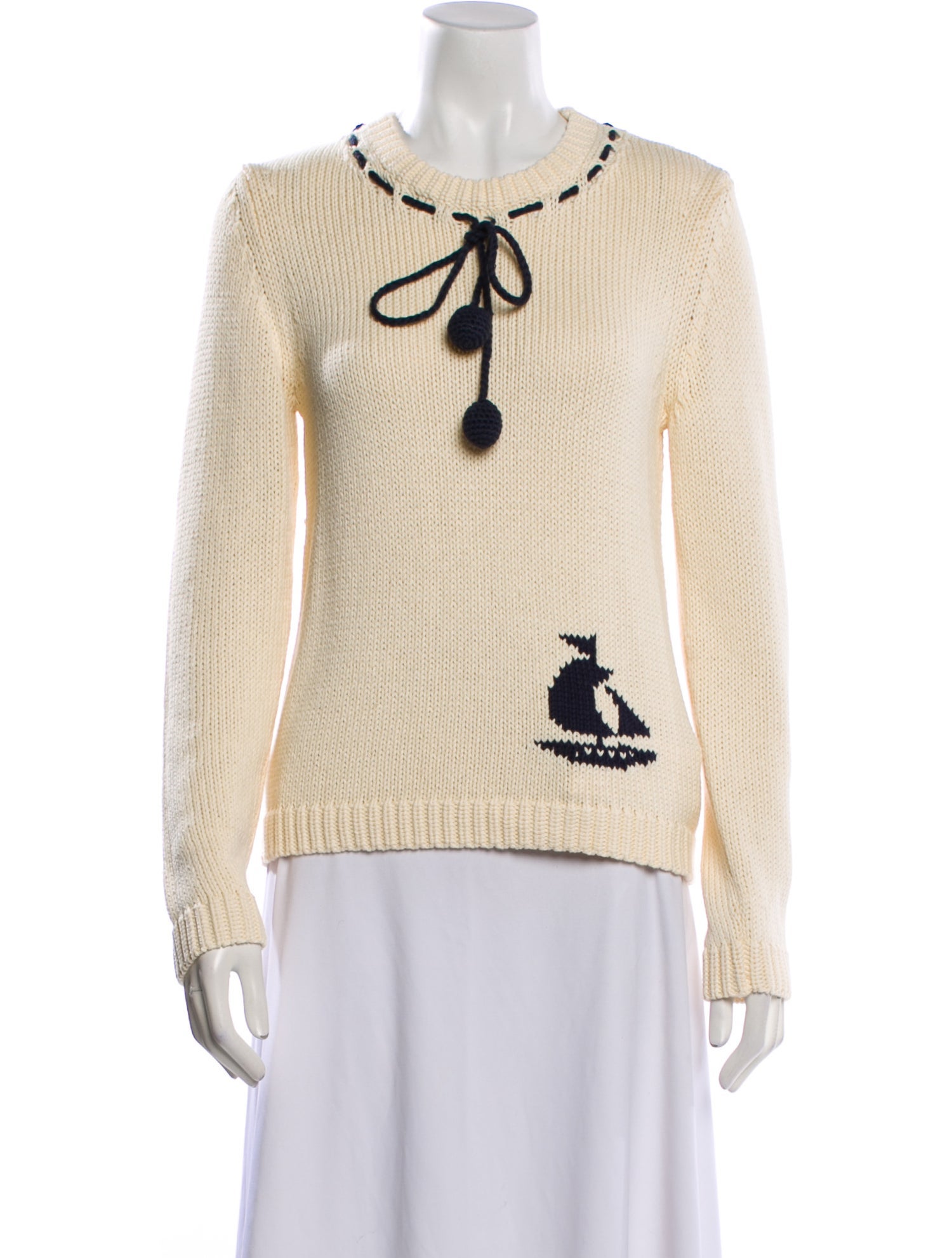 Zimmermann Patterned Crew Neck Sweater