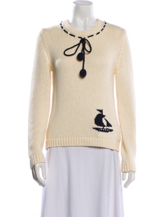 Zimmermann Patterned Crew Neck Sweater