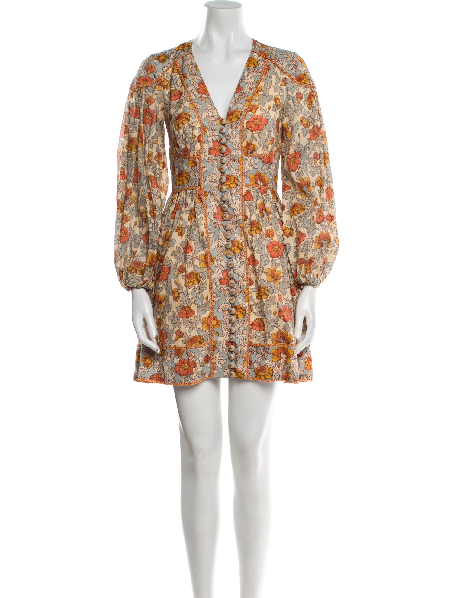 Zimmermann Floral Print Mini Dress