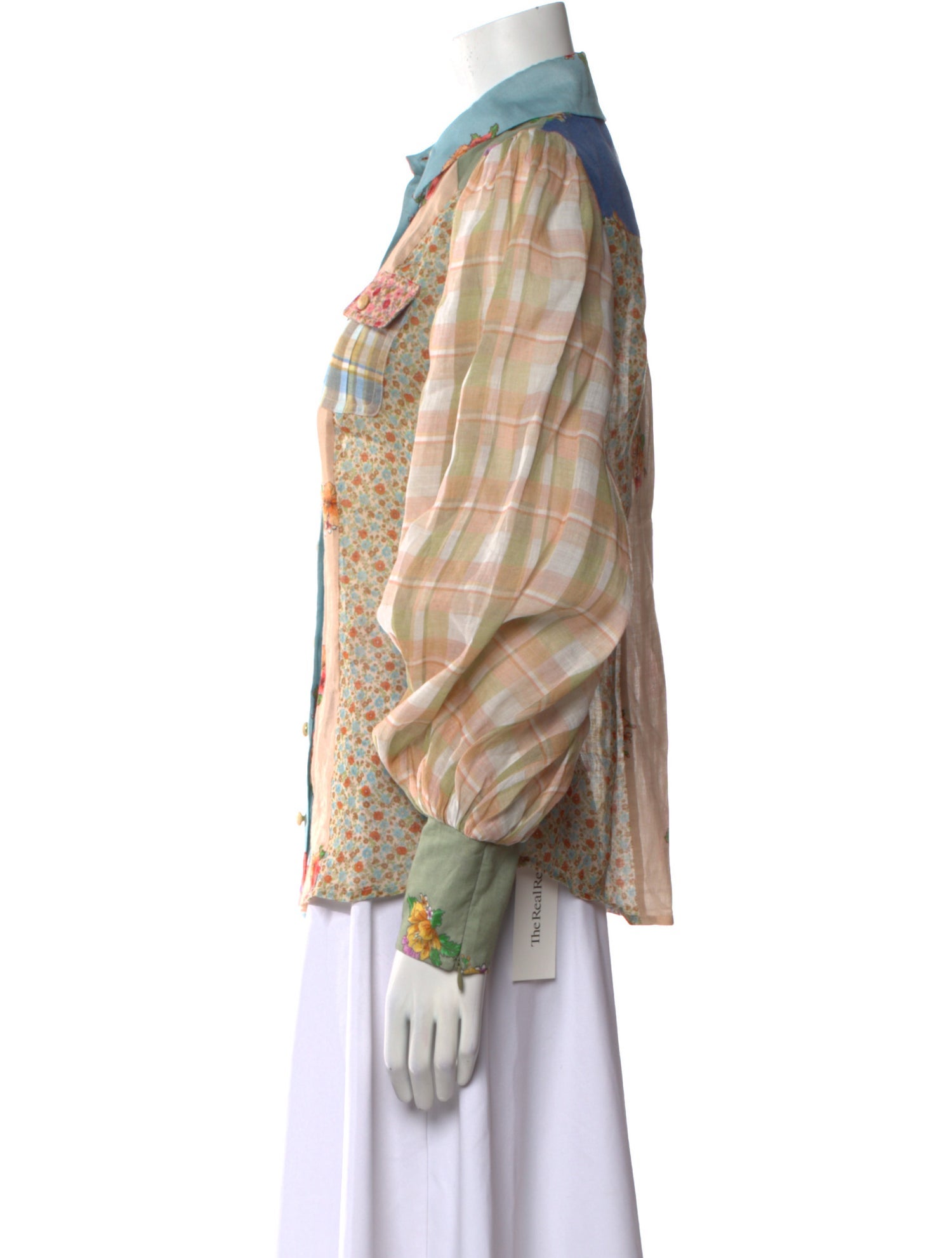 Zimmermann Printed Long Sleeve Button-Up Top