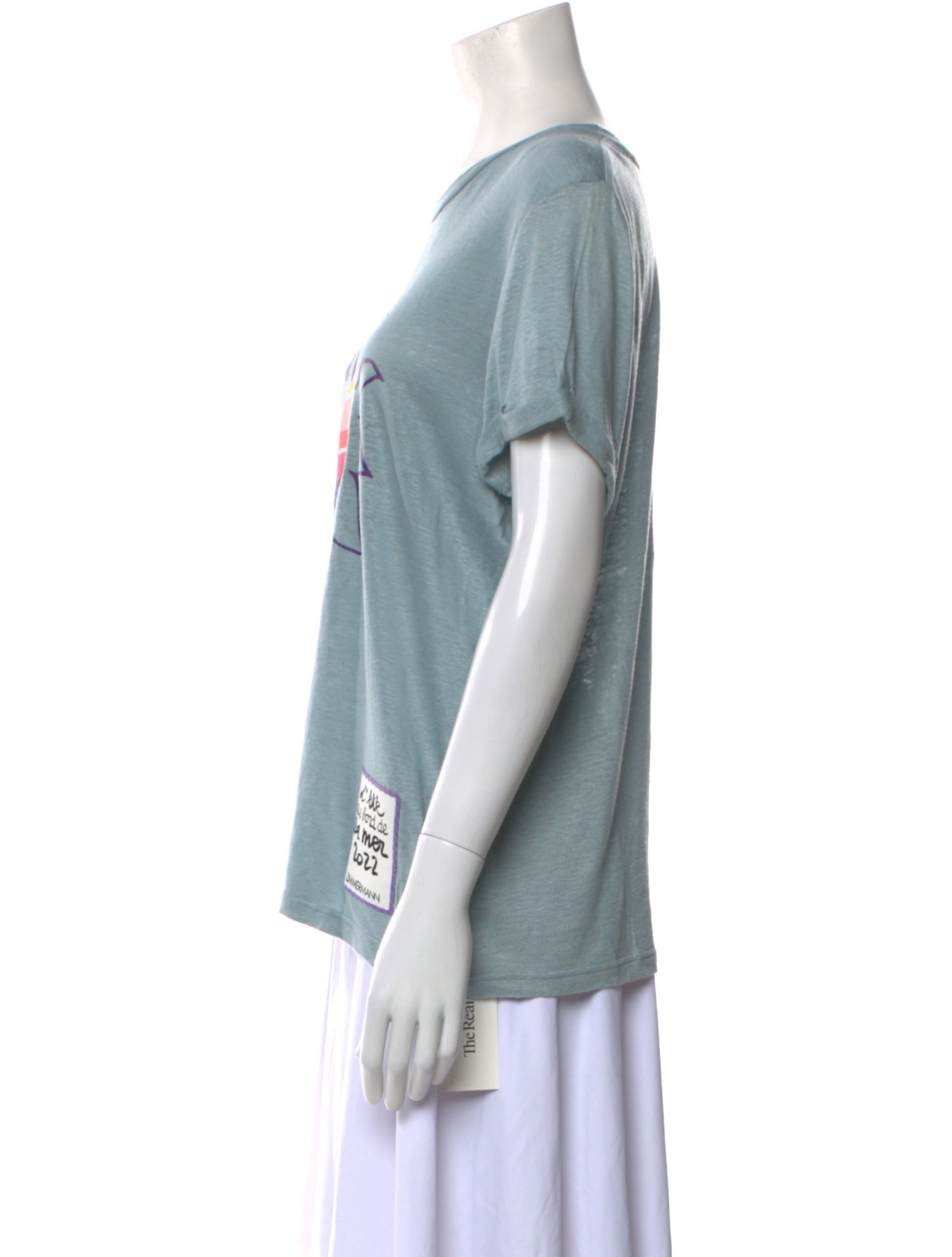 Zimmermann Linen Graphic Print T-Shirt