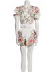 Zimmermann Linen Floral Print Short Set