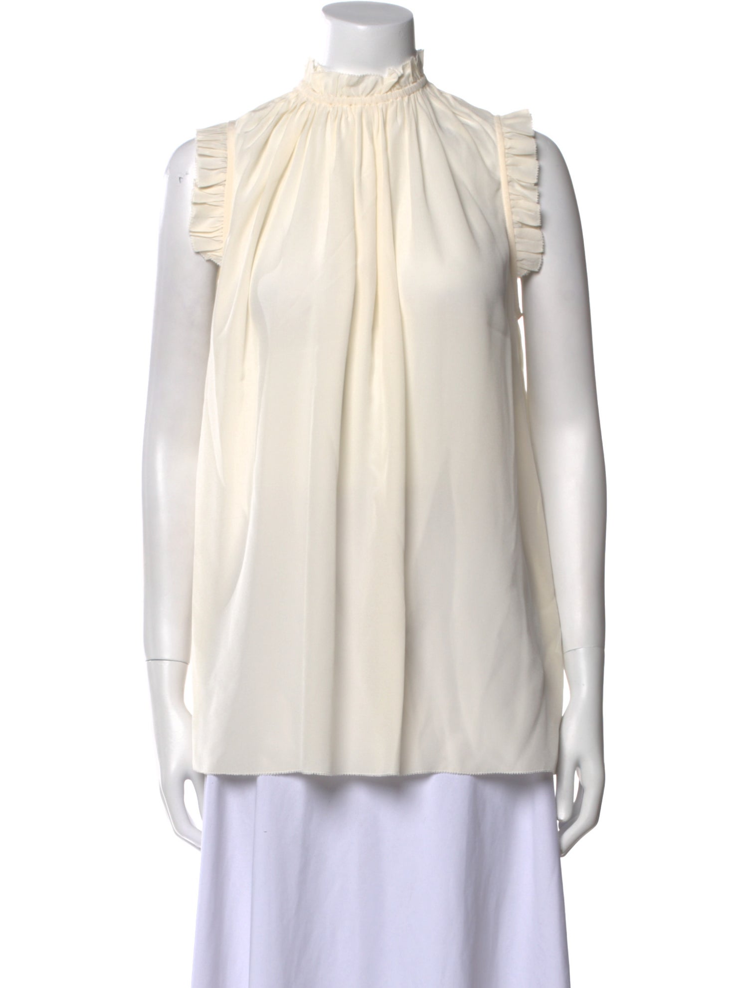 Zimmermann Silk Mock Neck Blouse