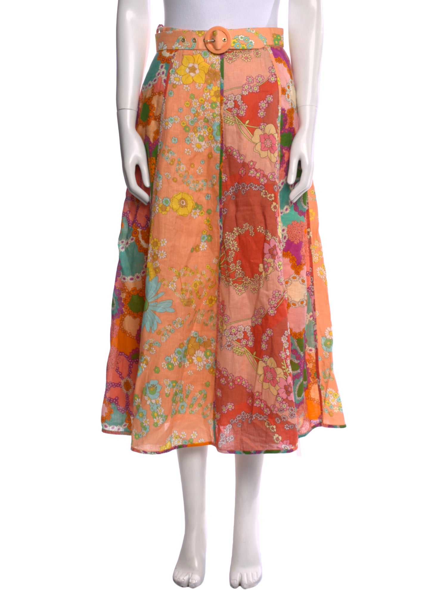 Zimmermann Linen Midi Length Skirt