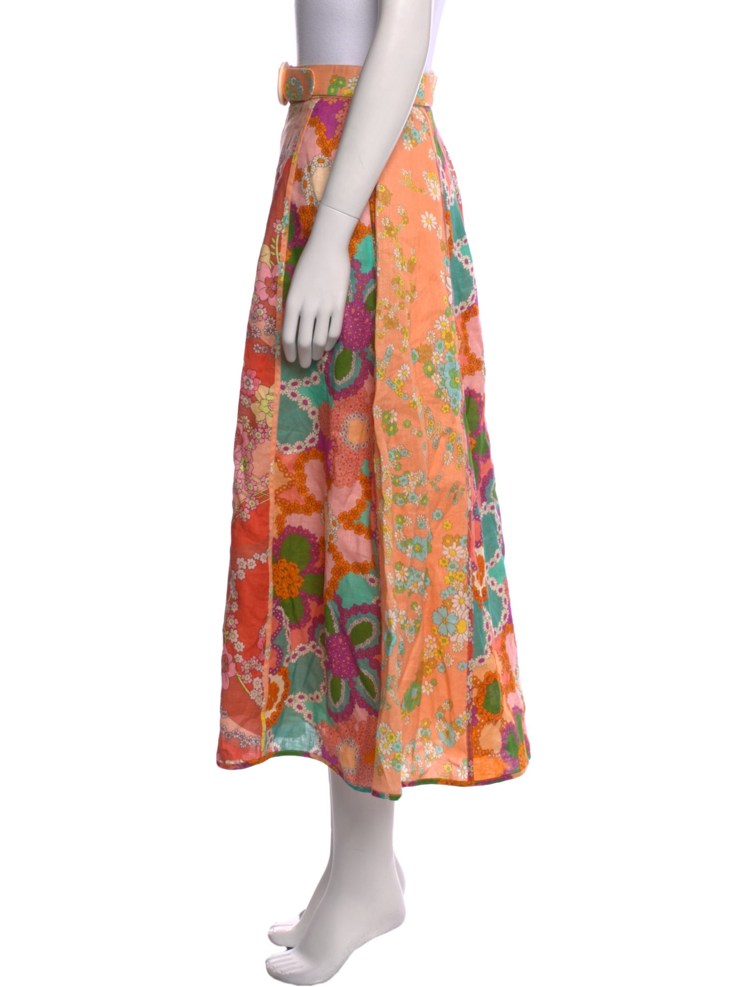 Zimmermann Linen Midi Length Skirt