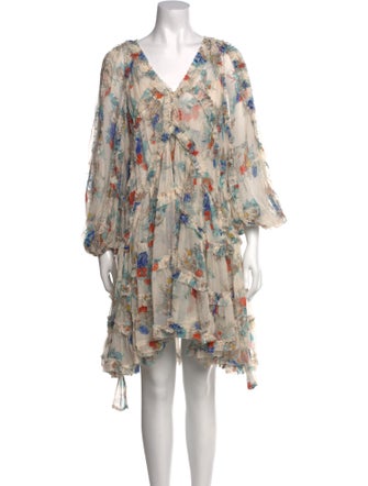 Zimmermann Floral Print Knee-Length Dress