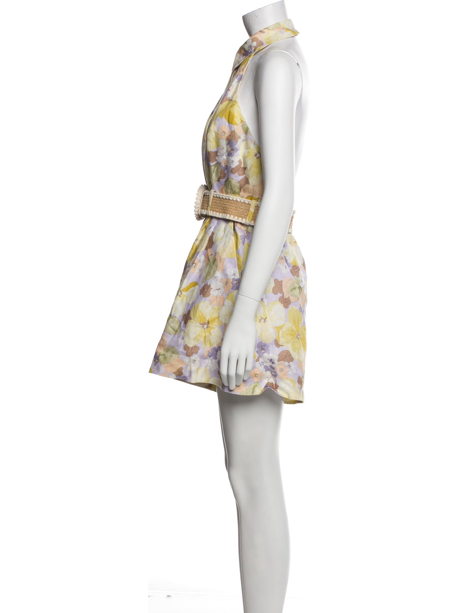 Zimmermann Linen Floral Print Romper