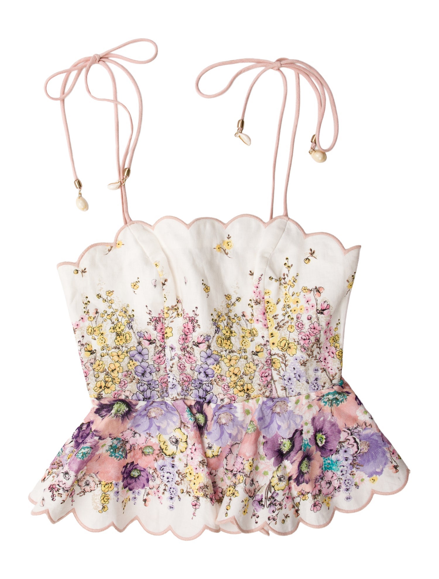 Zimmermann Linen Floral Print Blouse