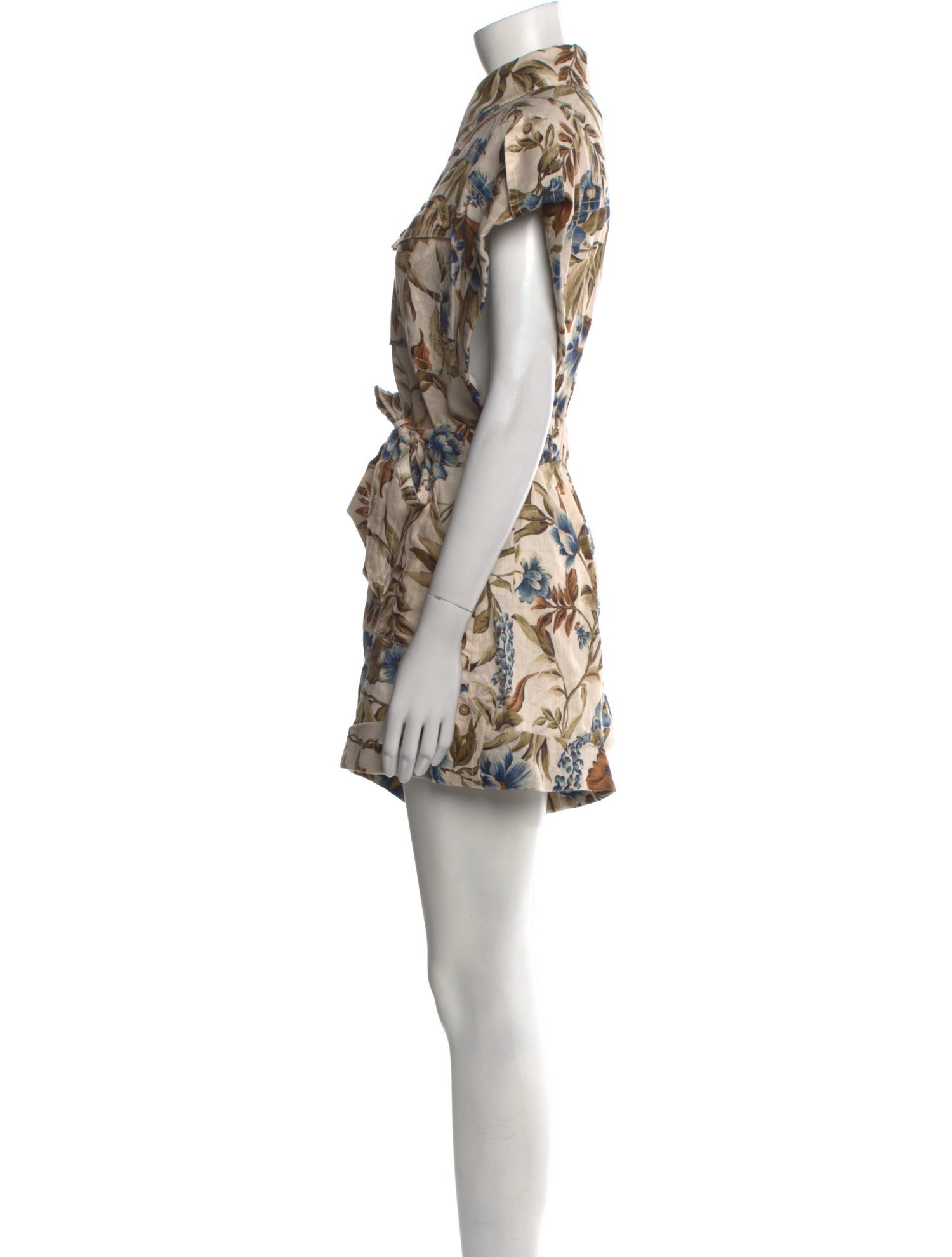 Zimmermann Linen Floral Print Romper w/ Tags