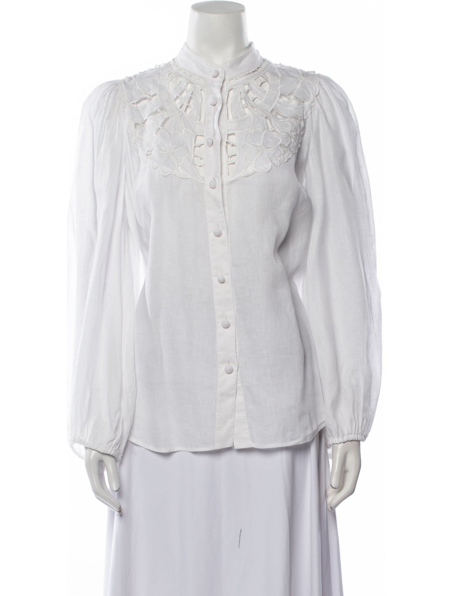 Zimmermann Linen Long Sleeve Button-Up Top