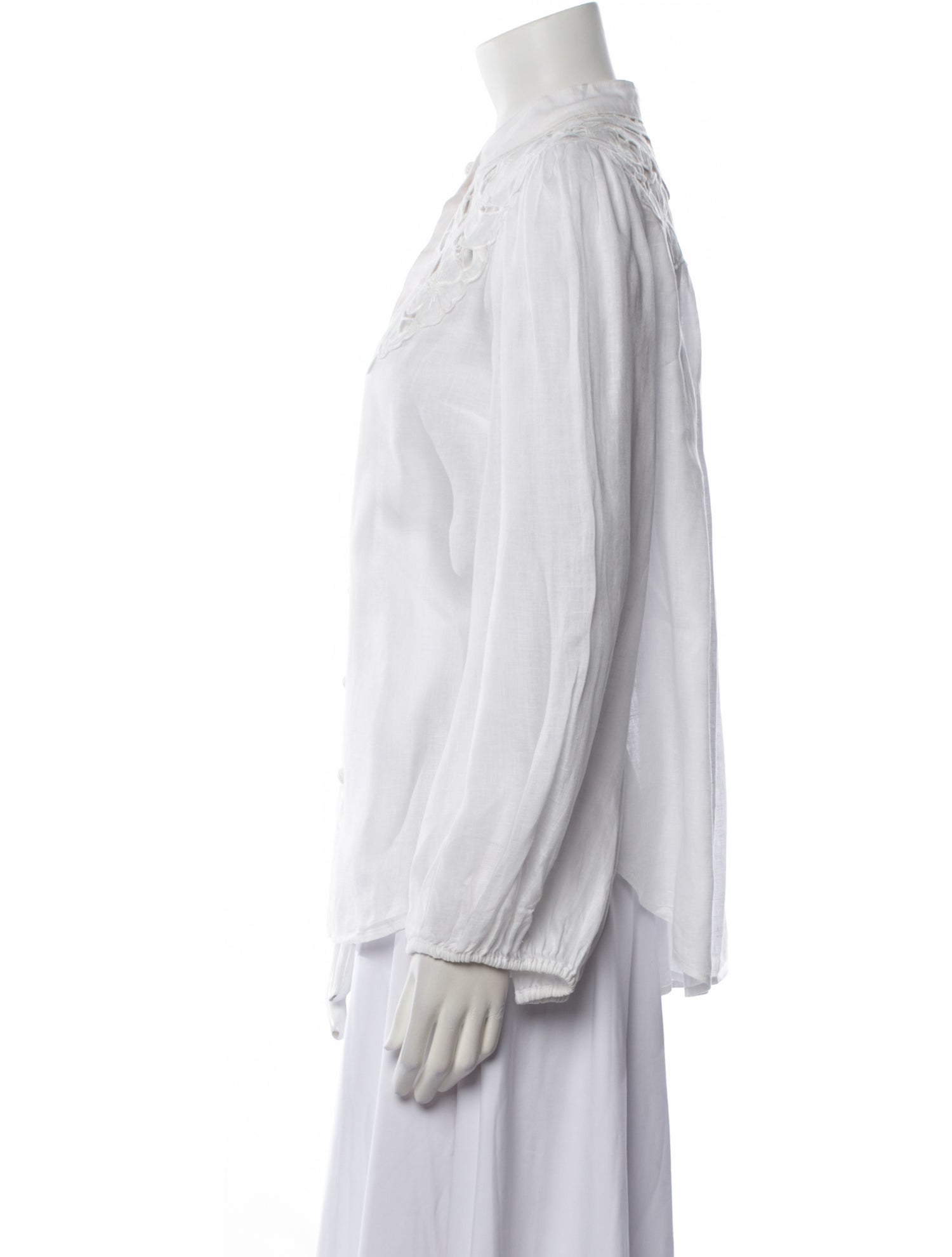 Zimmermann Linen Long Sleeve Button-Up Top