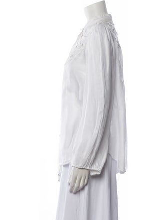 Zimmermann Linen Long Sleeve Button-Up Top