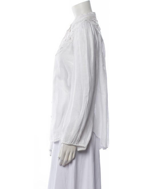 Zimmermann Linen Long Sleeve Button-Up Top