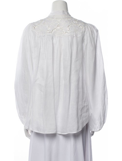 Zimmermann Linen Long Sleeve Button-Up Top