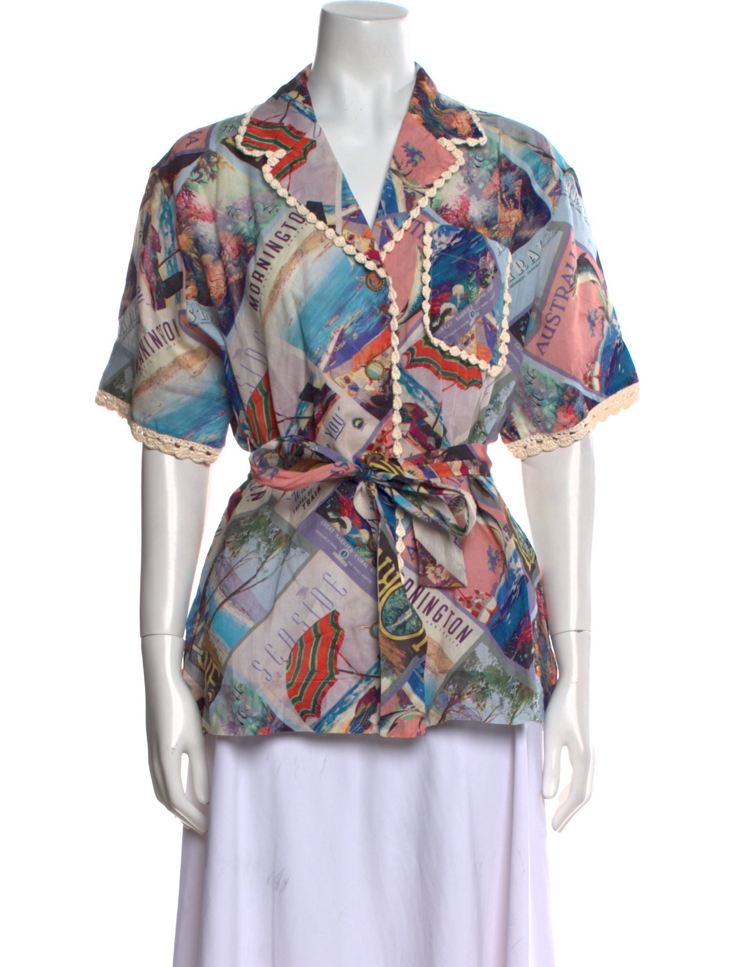 Zimmermann Printed V-Neck Blouse