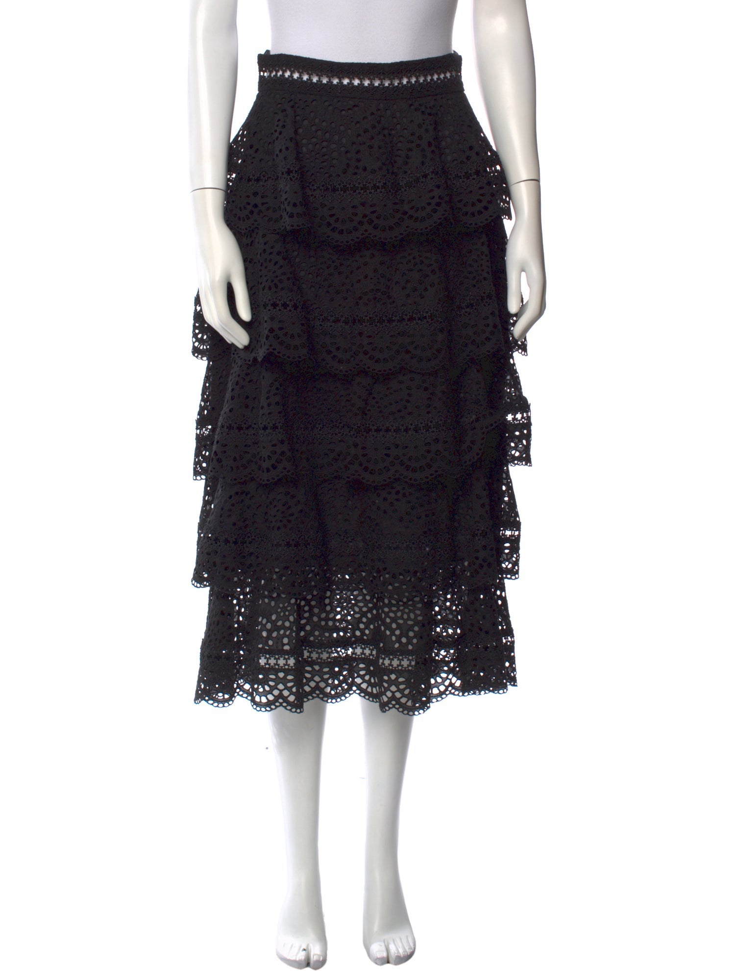 Zimmermann Embroidered Accent Midi Length Skirt w/ Tags