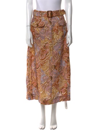 Zimmermann Linen Midi Length Skirt