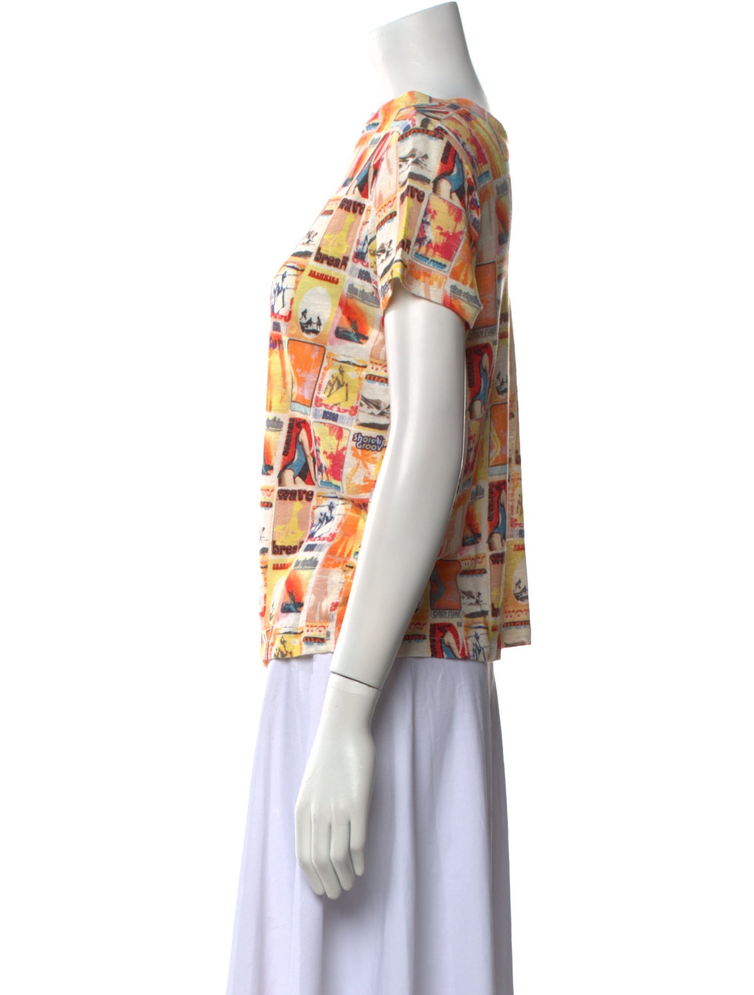 Zimmermann Linen Printed T-Shirt