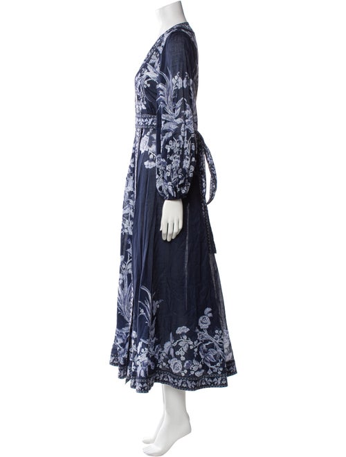 Zimmermann Floral Print Ruffle Embellishment Robe