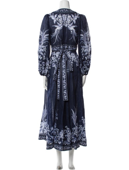 Zimmermann Floral Print Ruffle Embellishment Robe