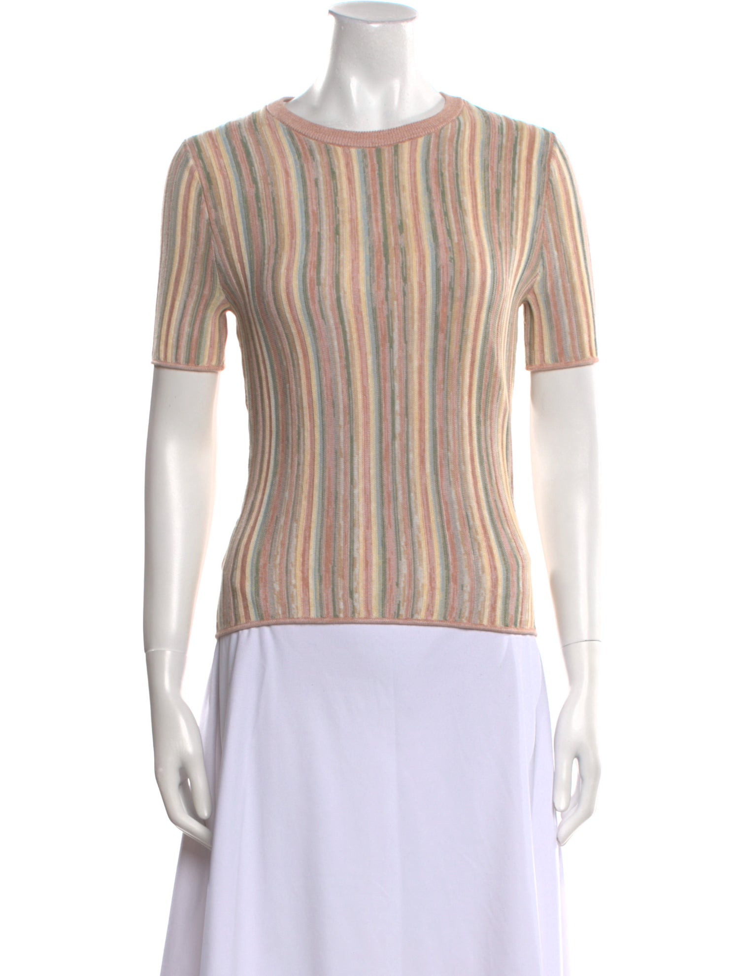 Zimmermann Striped Crew Neck Top