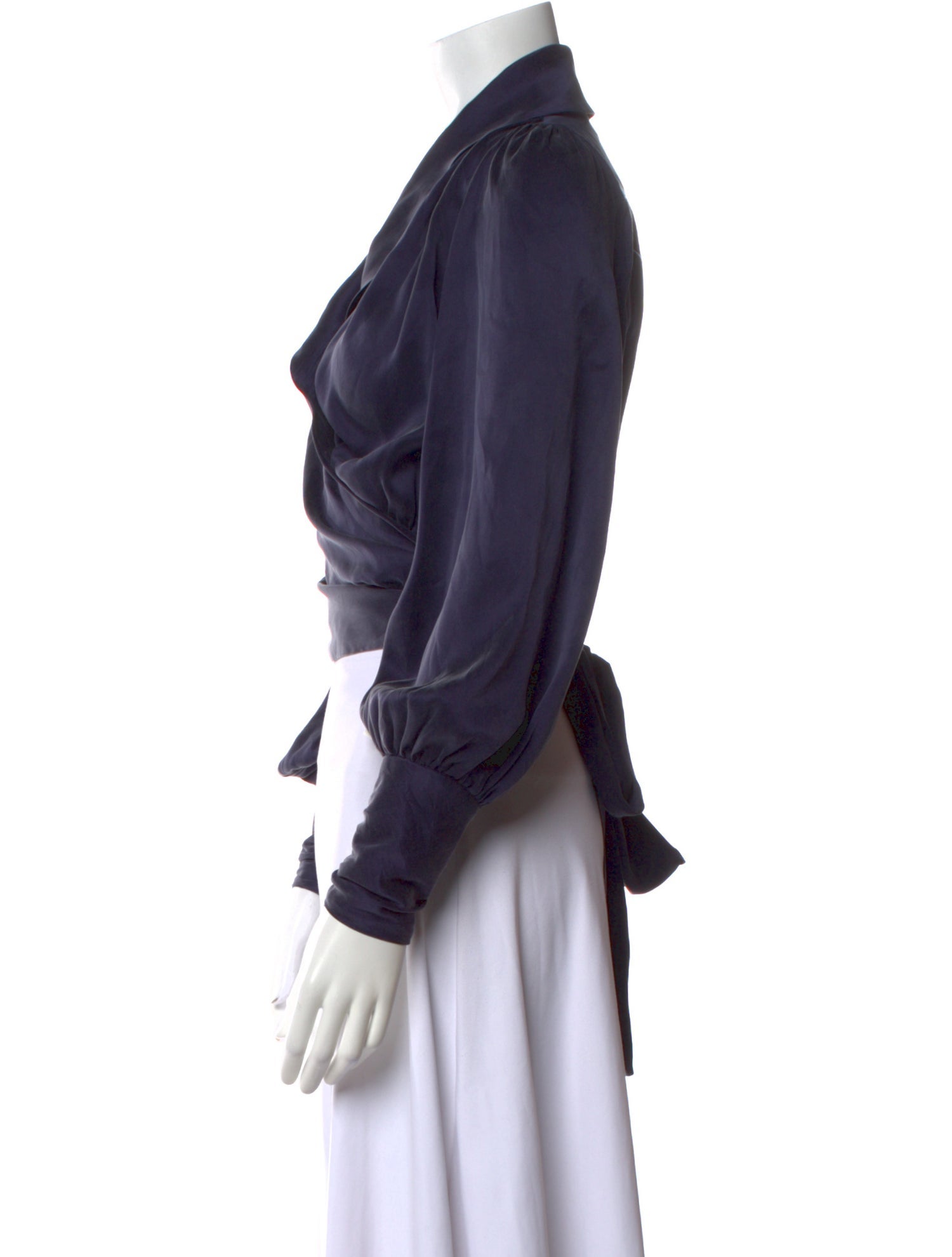 Zimmermann Silk Long Sleeve Crop Top