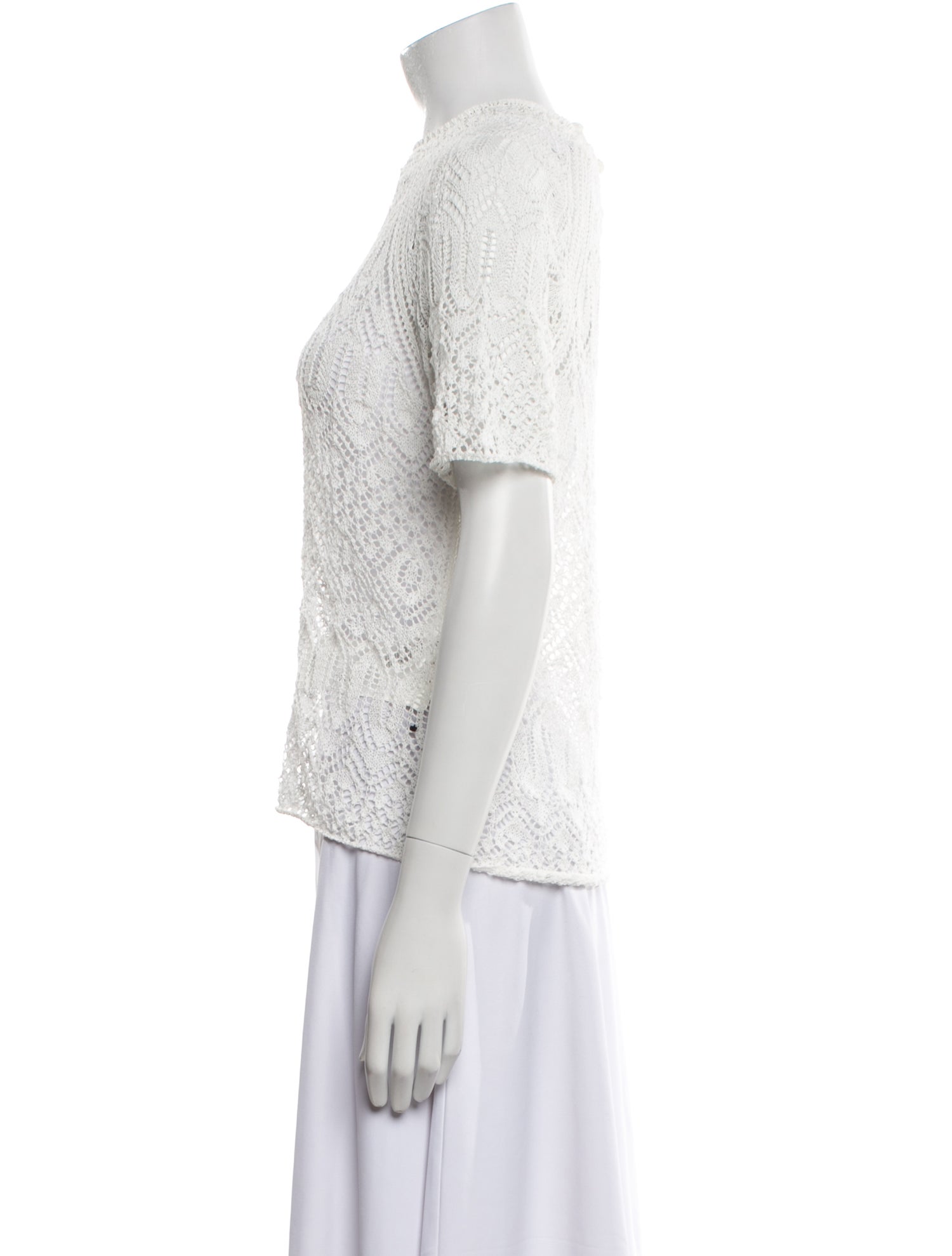 Zimmermann Mock Neck Short Sleeve Top