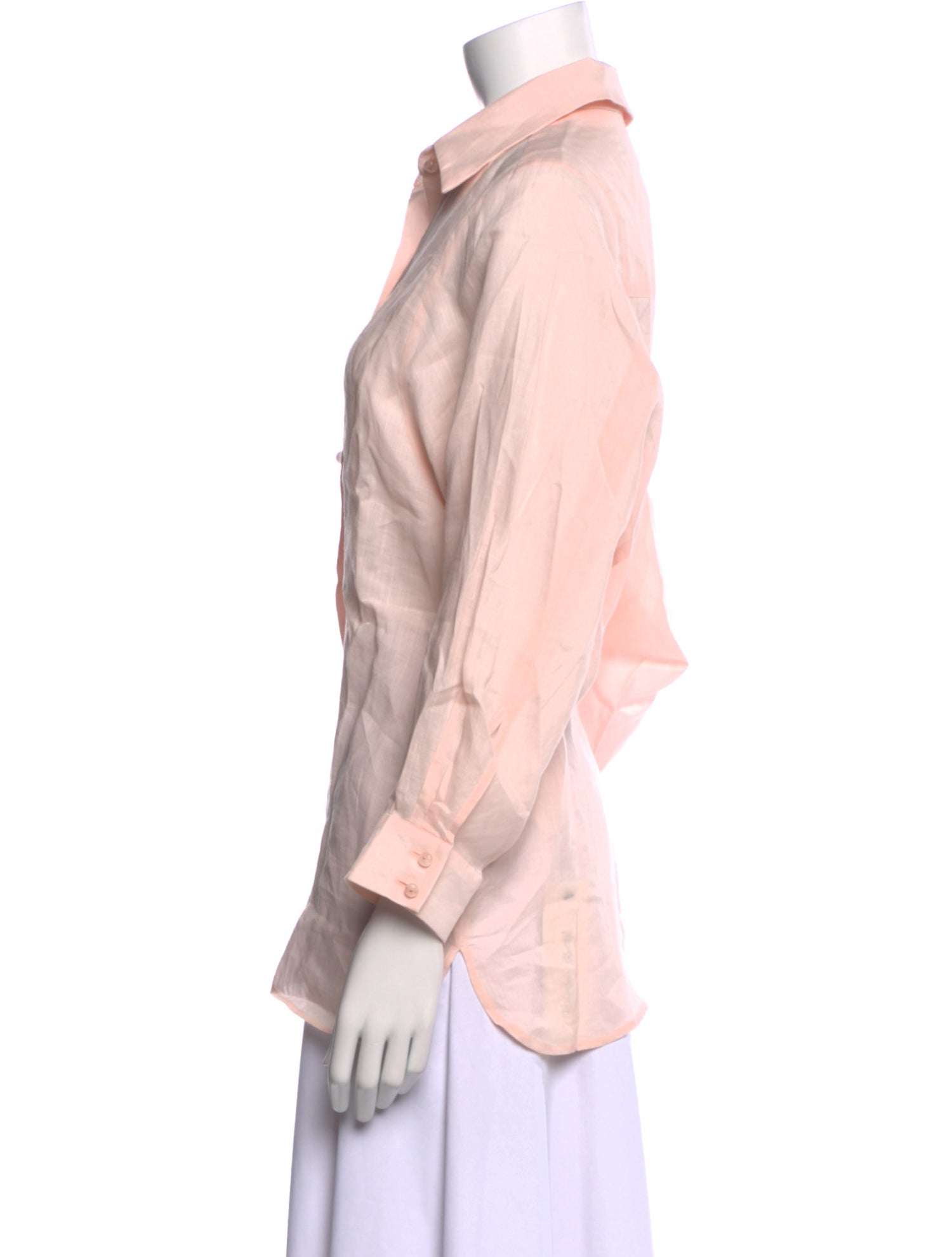 Zimmermann Linen Long Sleeve Button-Up Top