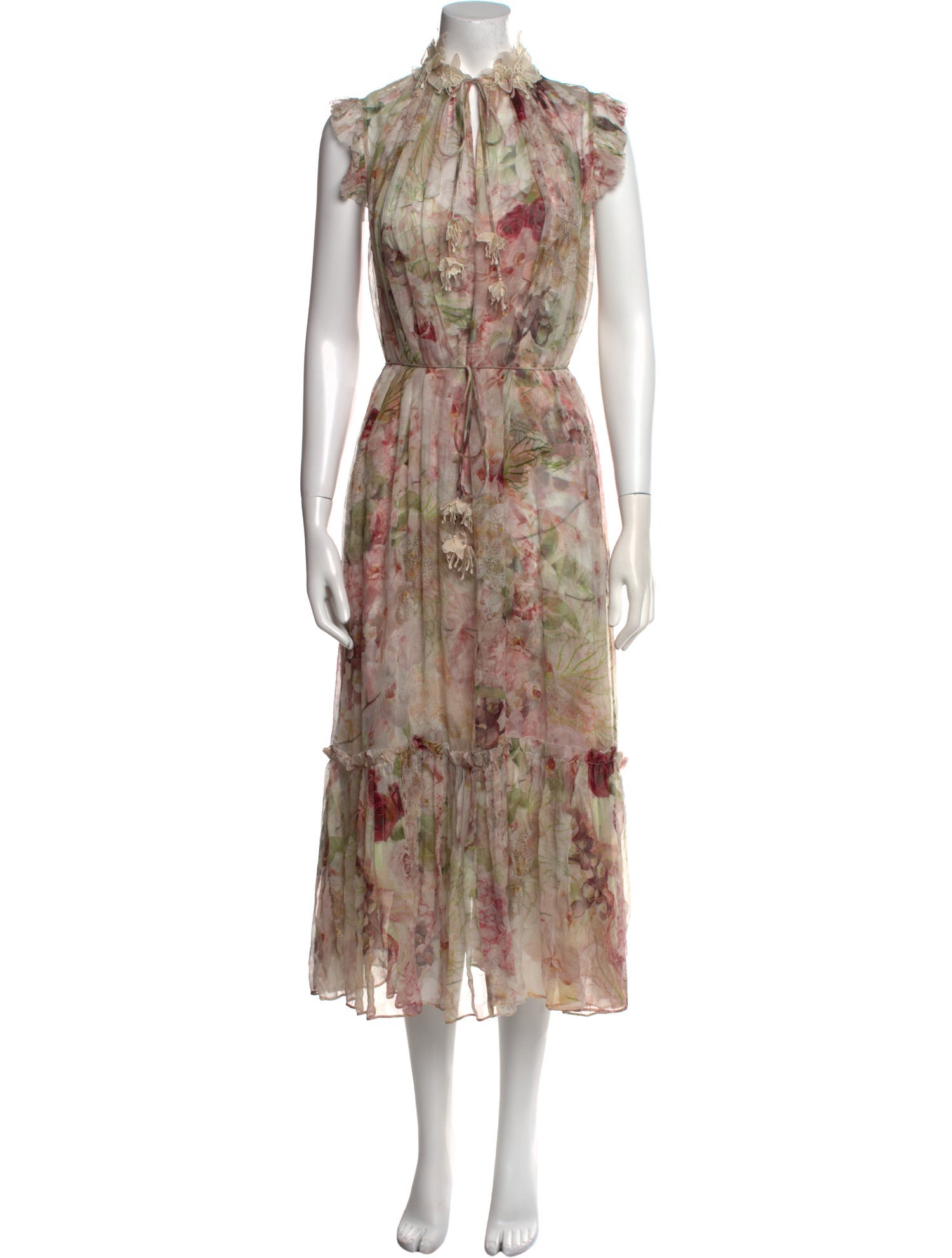 Zimmermann Floral Print Midi Length Dress
