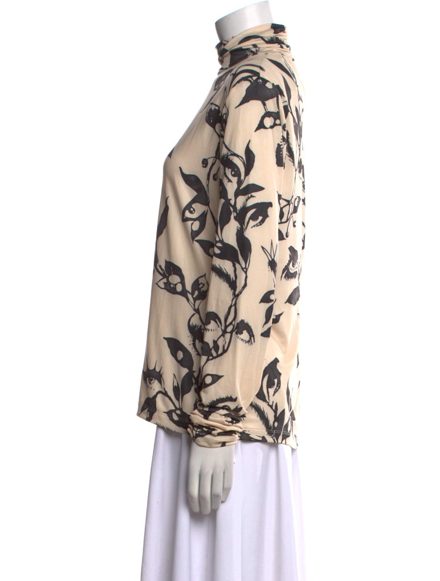 Zimmermann Floral Print Mock Neck Blouse w/ Tags