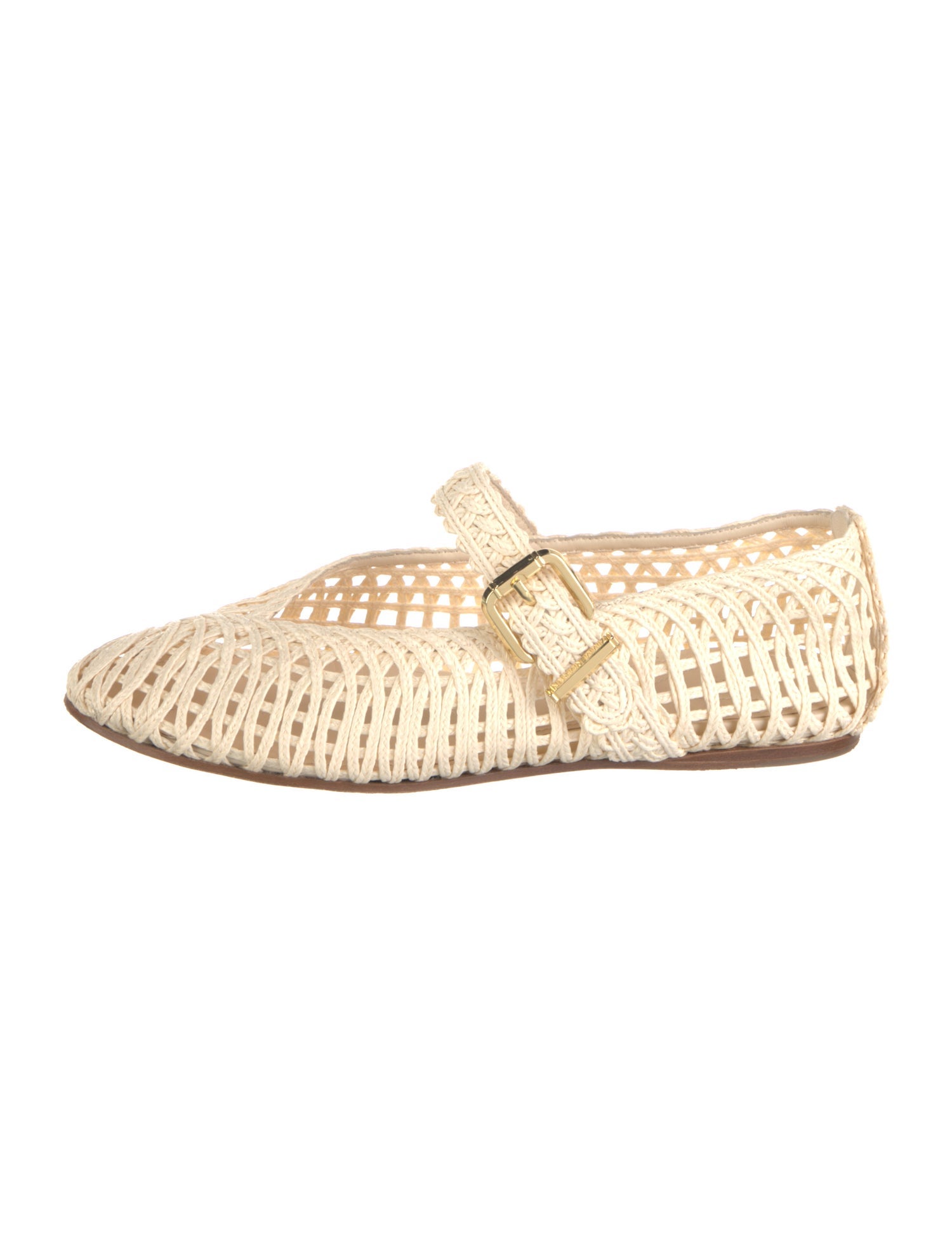 Zimmermann Straw Braided Accents Mary Jane Flats