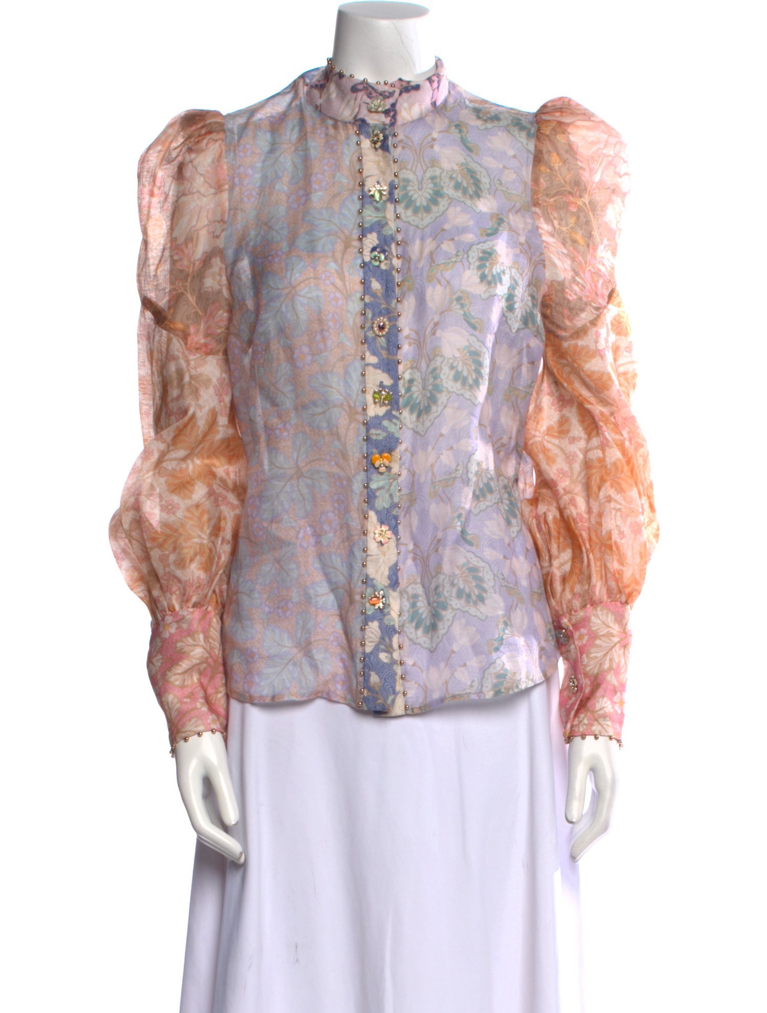 Zimmermann Linen Floral Print Blouse