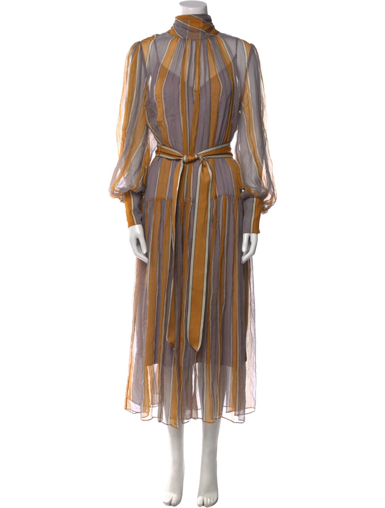 Zimmermann Striped Midi Length Dress