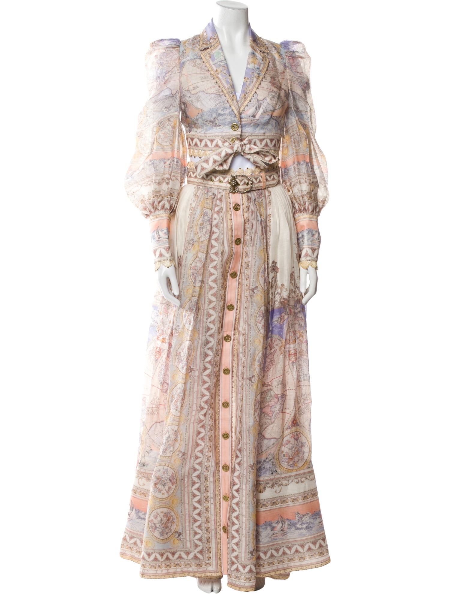 Zimmermann Linen Printed Skirt Set