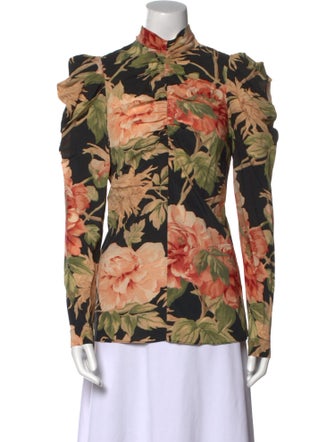 Zimmermann Silk Floral Print Blouse