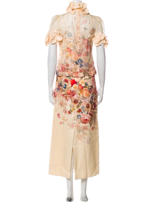 Zimmermann Linen Floral Print Skirt Set