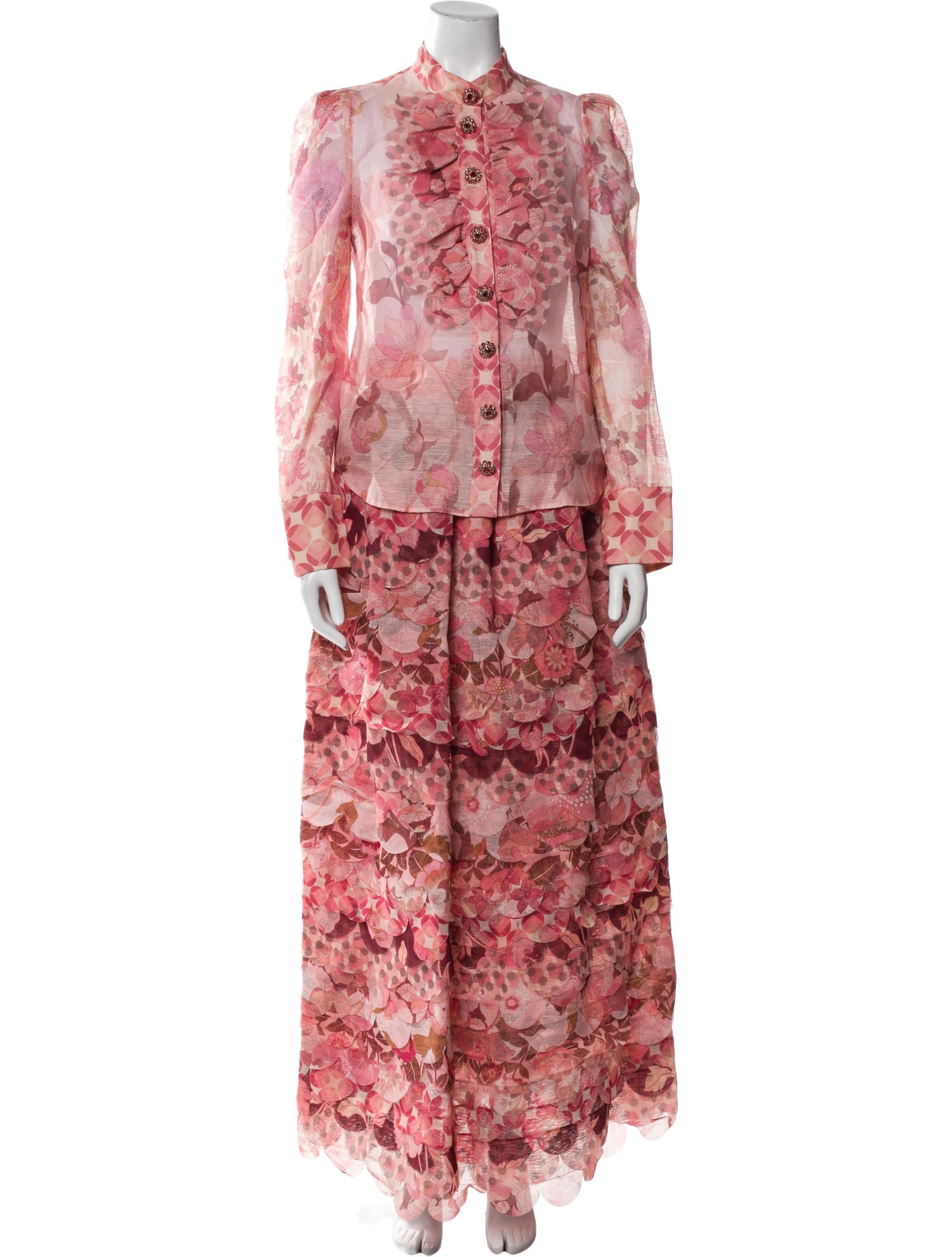 Zimmermann Linen Printed Skirt Set