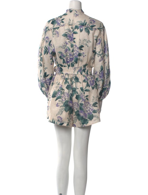 Zimmermann Linen Floral Print Romper