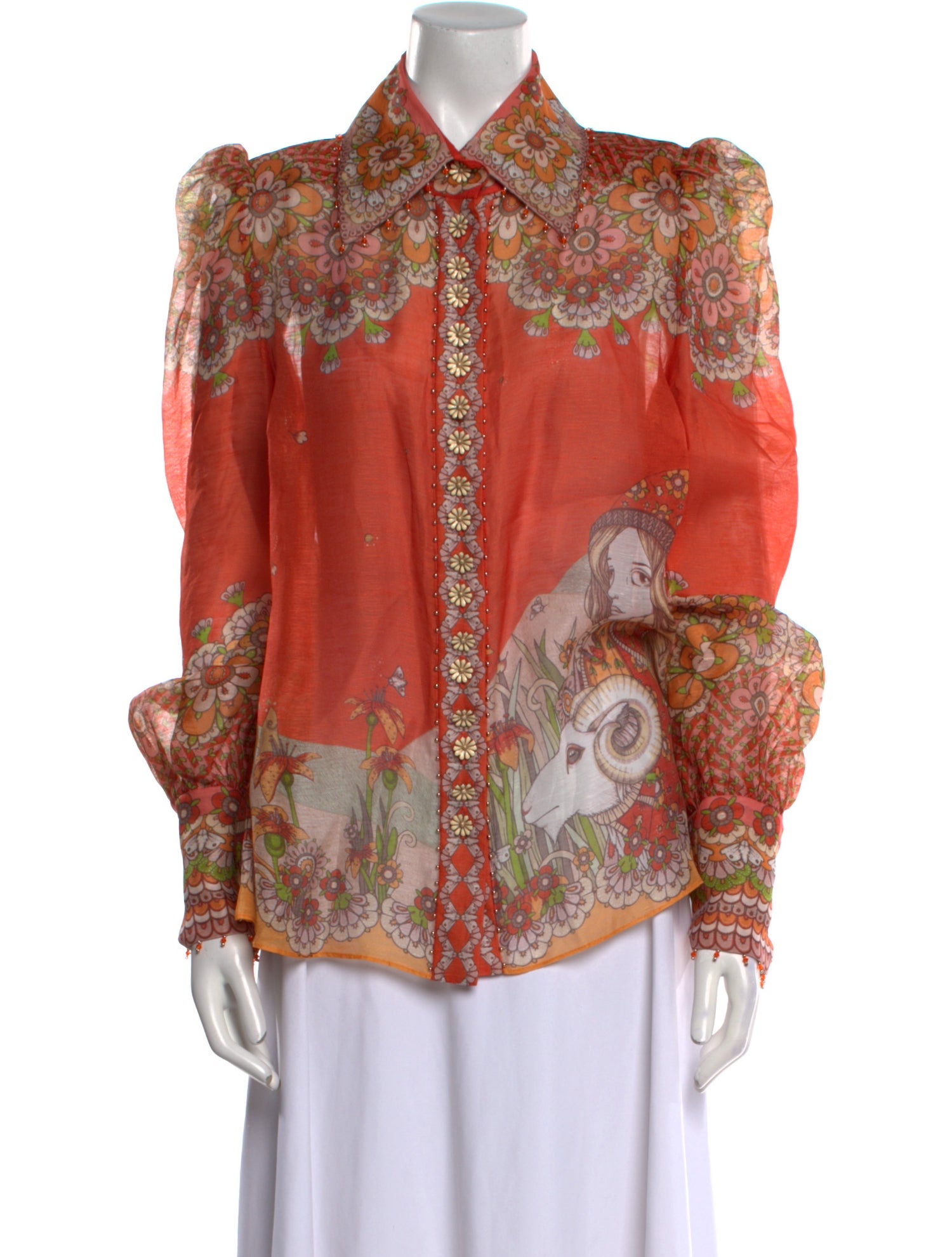 Zimmermann Linen Printed Blouse