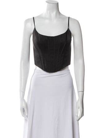 Zimmermann Silk Scoop Neck Crop Top