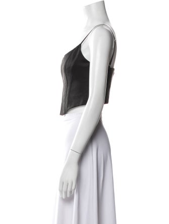 Zimmermann Silk Scoop Neck Crop Top