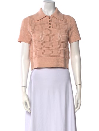 Zimmermann Short Sleeve Crop Top