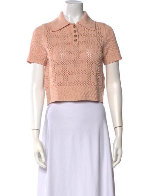 Zimmermann Short Sleeve Crop Top